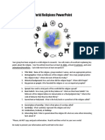 World Religions PowerPoint Project and Rubric