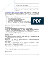 Using APSA Format PDF