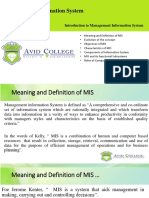 Lecture 1 - Introducation To MIS