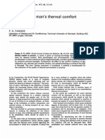 Assessment of Man's Thermal Comfort - Fanger 1973