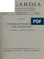 Thermodynamics of Soil Moisture (Edlefsen and Anderson, 1940)