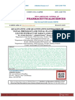 QUALITATIVE AND QUANTITATIVE ESTIMATION OF TOTAL PHENOLICS AND TOTAL FLAVONOIDS IN LEAVES EXTRACT OF SARACA ASOCA (Roxb) .