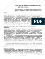 A Conceptual Analysis On Job Stress and Its Impact On Employees Performance