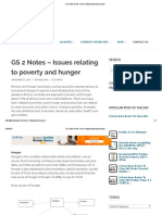 GS 2 Notes For IAS - Issues Relating To Poverty and Hunger