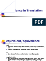 Equivalencein Translation
