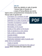 Kenya Sale of Goods Law