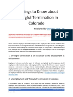 10 Things To Know About Wrongful Termination in Colorado