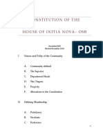 Constitution of The House of Initia Nova - Osb