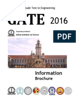 GATE-2016 Brochure PDF