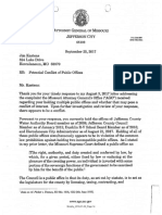 Kasten AG Letter Conflict of Interest