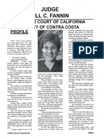 Judge Jill Fannin Profile: of The Superior Court of California, County of Contra Costa