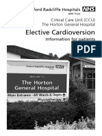 Elective Cardioversion: Critical Care Unit (CCU) The Horton General Hospital