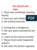 Quiz 2.1 A. Encircle The Adverb and Identify Its Type