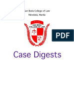 Case Digests: San Beda College of Law Mendiola, Manila