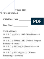 Federal Criminal Indictment - US v. Judge Joseph Boeckmann - Wire Fraud, Honest Services Fraud, Travel Act, Witness Tampering - US District Court Eastern District of Arkansas