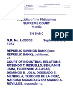 Republic Savings Bank vs. CIR