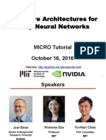 Hardware Architectures For Deep Neural Networks-MIT'16