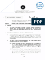 Local Budget Circular No. 110 - Internal Audit Manual For Local Government Units