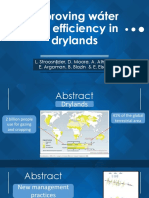 Improving Wáter Use Efficiency in Drylands