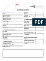 Apron Feeder Data Sheet