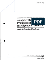 Analytic Thinking and Presentation For Intelligence Analysis Training Handbook CIA 88pp