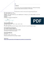 Diverging Lens Problems and Solutions