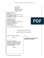 United States v. California - Complaint and Exhibits