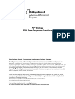 AP Biology 2008 Free-Response Questions: The College Board: Connecting Students To College Success