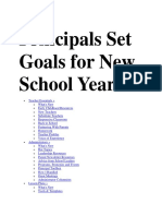 Principals Set Goals For New School Year and PD Tips