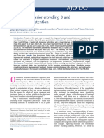 Relapse of Anterior Crowding 3 and 2017 American Journal of Orthodontics An