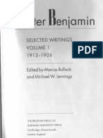 Walter Benjamin - Selected Writings, Volume 1 - 1913-1926 (1996, Belknap Press)