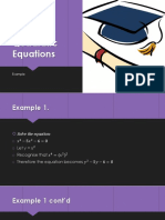 Disguised Quadratic Equations