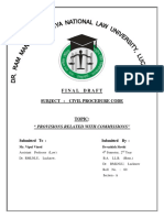 Project On CPC - Provisions Related With Commissions