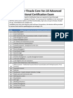 Syllabus For Finacle Core Ver.10 Advanced Functional Certification Exam