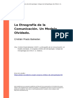 Cristian Prado Ballester (2007) - La Etnografia de La Comunicacion. Un Modelo Olvidado