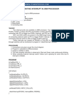 Implementing Interrupt in Arm Processor