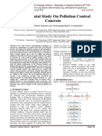 Experimental Study On Pollution Control Concrete