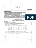 Physics 9 Icse Question Paper 1