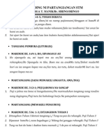 Partording Ni Partangiangan STM: 1. Ho Sipangolu Au, Sai Topot Ma Au On/sai Unang Mandaodao. Ho Sian