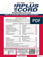 JULY 2018 Surplus Record Machinery & Equipment Directory