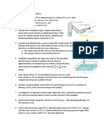 Hydraulics - Series 1 (Fundamentals of Fluid Flow) - Sample Problems PDF