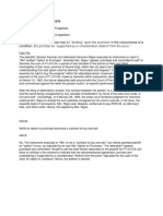 Doctrine: Unilateral Promise May Be "Binding" Upon The Promisor in The Concurrence of A Condition, The Promise Be "Supported by A Consideration Distinct From The Price." Facts