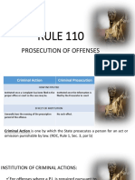 RULE 110: Prosecution of Offenses