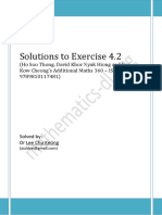 Solutions To Exercise 4.2