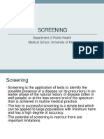 Screening: Department of Public Health Medical School, University of Pécs