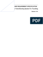 Software Requirement Specification Online Ticket Booking System For Travelling