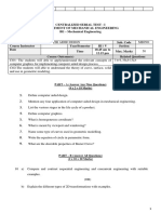 Centralized Serial Test - I Department of Mechanical Engineering BE - Mechanical Engineering