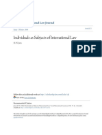 Individuals As Subjects of International Law PDF