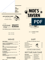 Nickel City's Moe's Tavern Menu