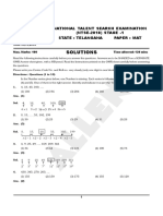 Mat Ntse 2019 Stage 1 Solutions Telangana